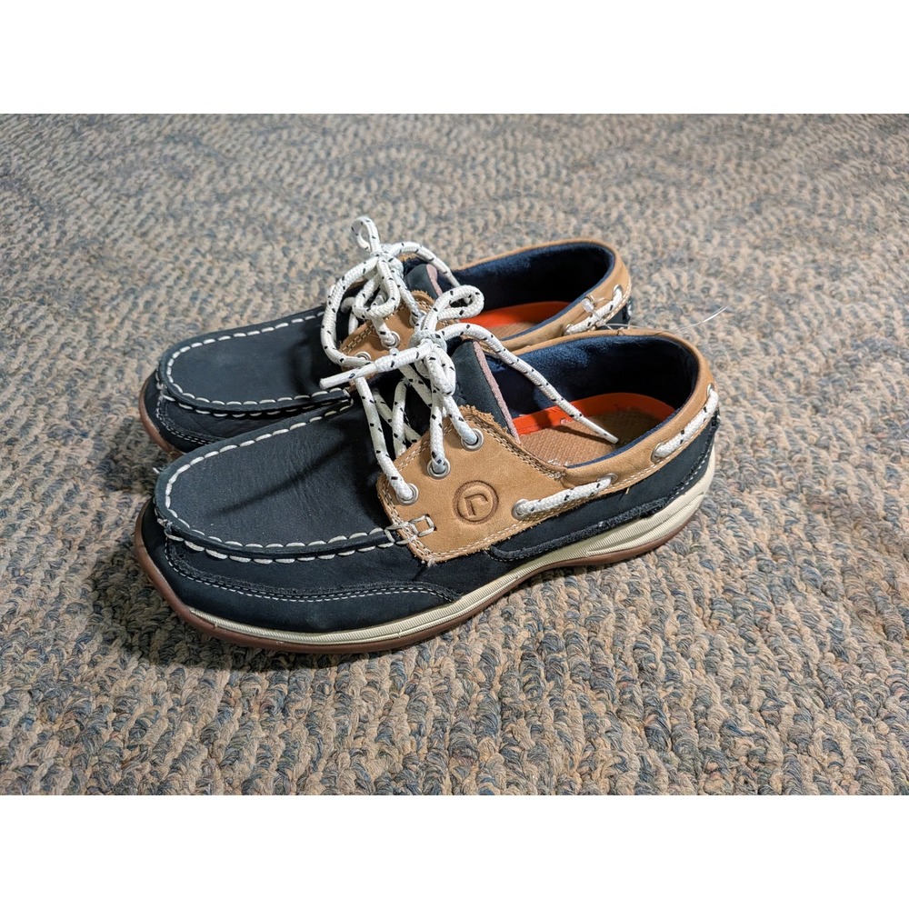 Rockport Works Sailing Club Ladies 8M Navy Leather EH Boat Shoes RK920